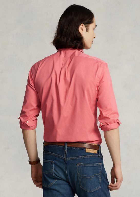 Ørkenrose Mænd Ralph Lauren klassisk pasform fjervægt twill skjorte Z426B803