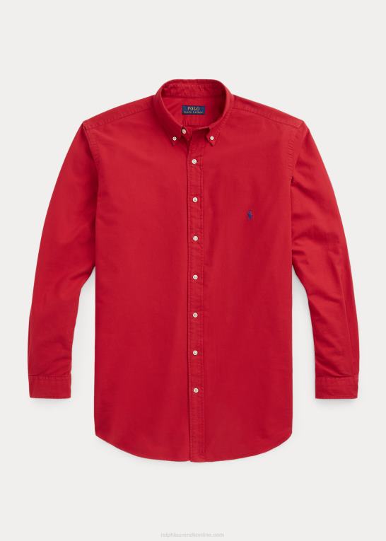 rl 2000 rød Mænd Ralph Lauren beklædningsfarvet oxford skjorte Z426B1516