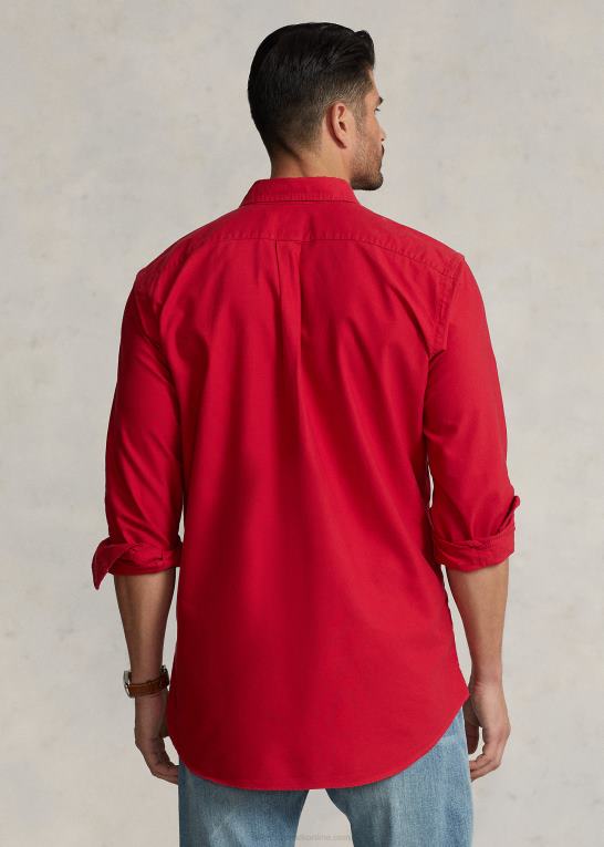 rl 2000 rød Mænd Ralph Lauren beklædningsfarvet oxford skjorte Z426B1516