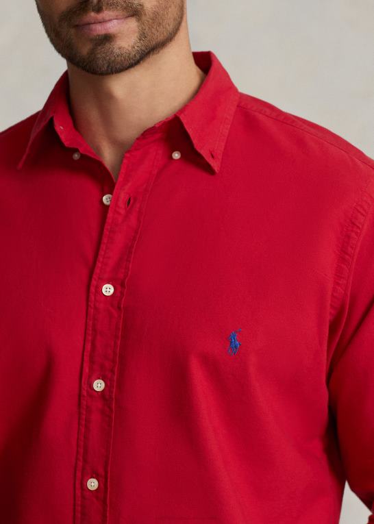 rl 2000 rød Mænd Ralph Lauren beklædningsfarvet oxford skjorte Z426B1516