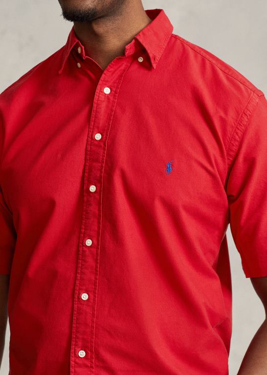 rl 2000 rød Mænd Ralph Lauren beklædningsfarvet oxford skjorte Z426B1877