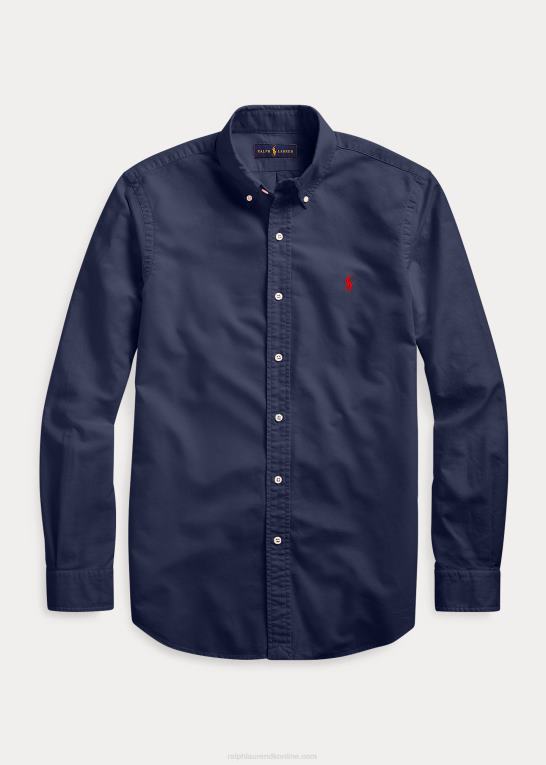 rl flåde Mænd Ralph Lauren beklædningsfarvet oxford skjorte Z426B1513