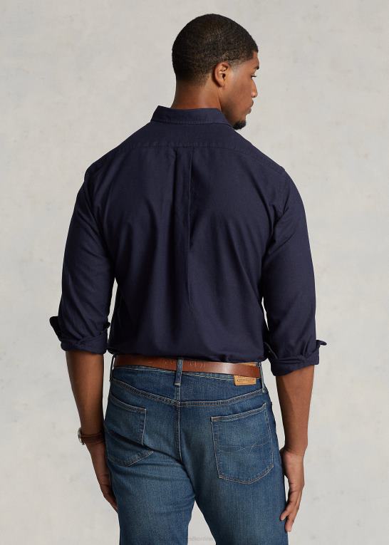 rl flåde Mænd Ralph Lauren beklædningsfarvet oxford skjorte Z426B1513