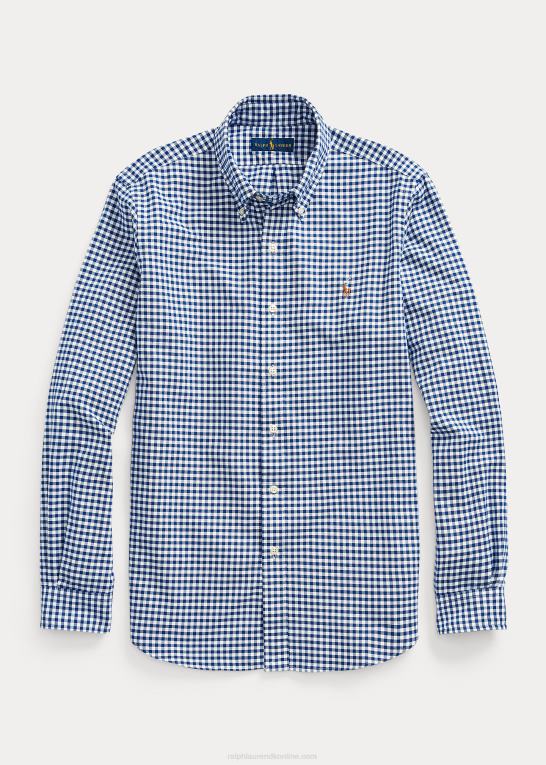 royal/hvid Mænd Ralph Lauren klassisk fit gingham oxford skjorte Z426B1111