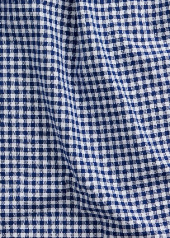 royal/hvid Mænd Ralph Lauren slim fit gingham stretch oxford skjorte Z426B830