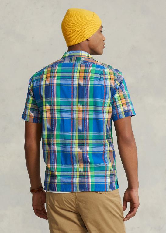 royal/orange multi Mænd Ralph Lauren klassisk pasform madras camp skjorte Z426B765