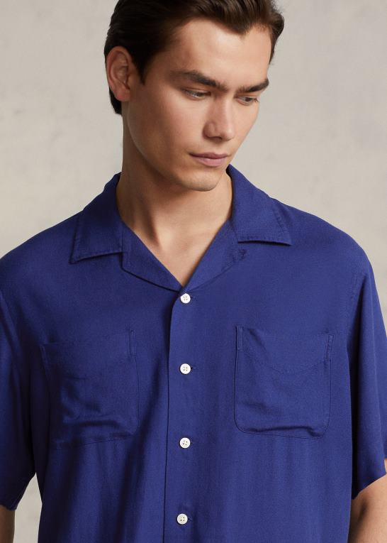 sejlfisk Mænd Ralph Lauren klassisk pasform gabardine camp skjorte Z426B862