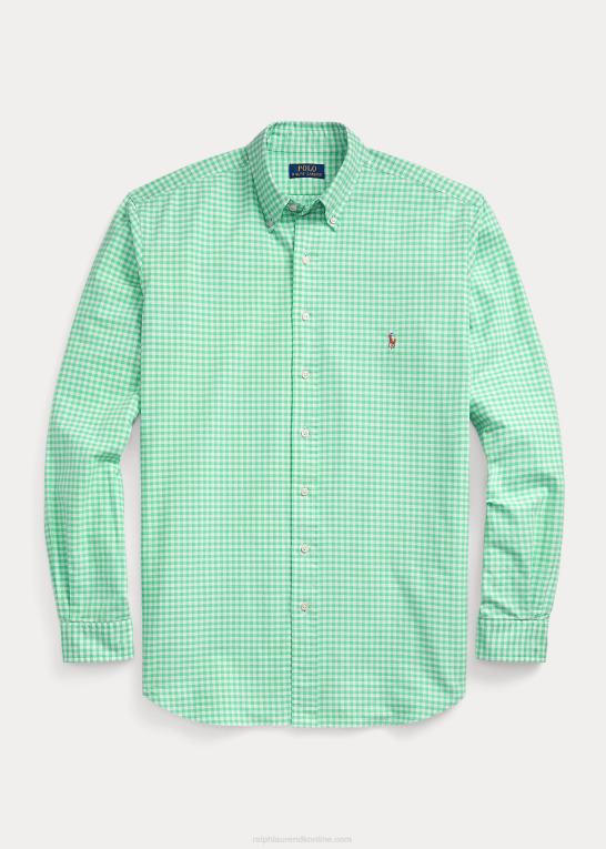 sommer smaragd/hvid Mænd Ralph Lauren gingham oxford skjorte Z426B1424