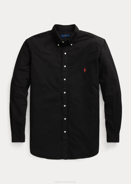 sort Mænd Ralph Lauren beklædningsfarvet oxford skjorte Z426B1511