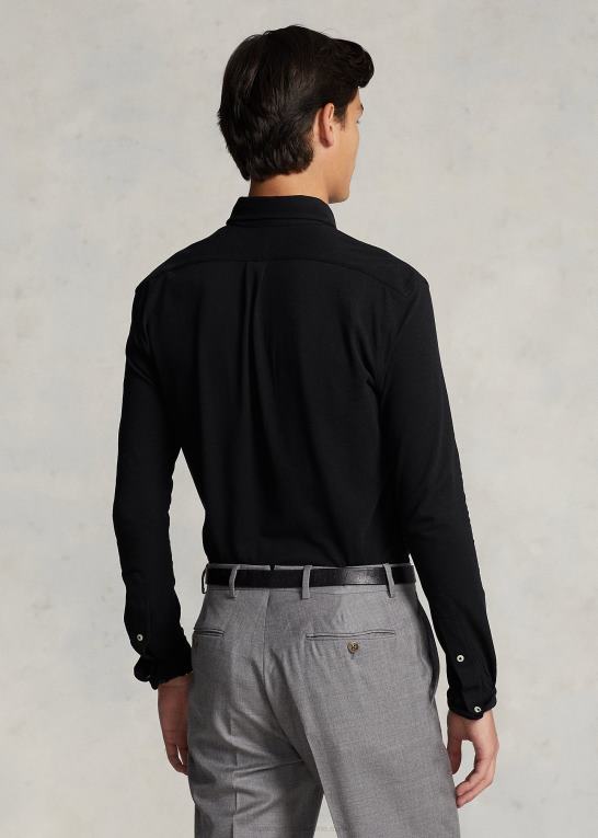 sort Mænd Ralph Lauren fjervægts skjorte i mesh Z426B414