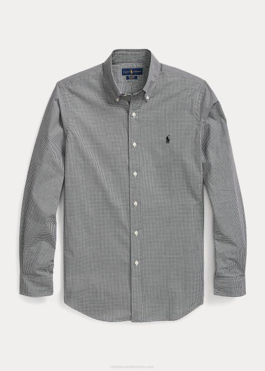 sort/hvid tern Mænd Ralph Lauren ternet poplin skjorte Z426B1838