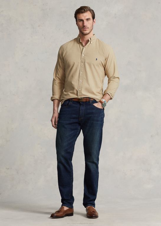 surrey tan Mænd Ralph Lauren beklædningsfarvet oxford skjorte Z426B1519