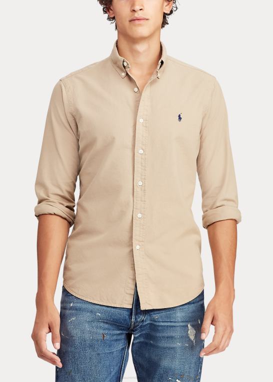 surrey tan Mænd Ralph Lauren beklædningsfarvet oxford skjorte Z426B1519