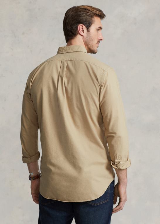 surrey tan Mænd Ralph Lauren beklædningsfarvet oxford skjorte Z426B1519