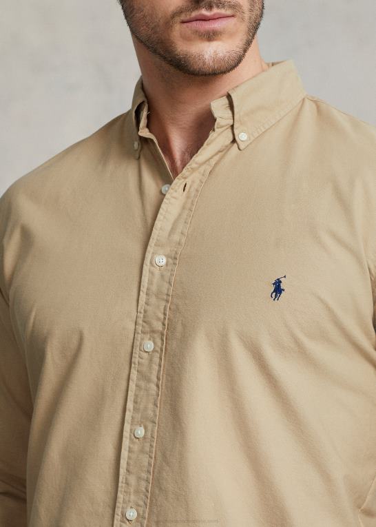 surrey tan Mænd Ralph Lauren beklædningsfarvet oxford skjorte Z426B1519