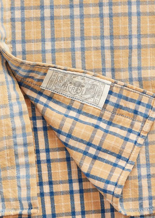 tan/indigo Mænd Ralph Lauren plaidvævet arbejdsskjorte Z426B1736