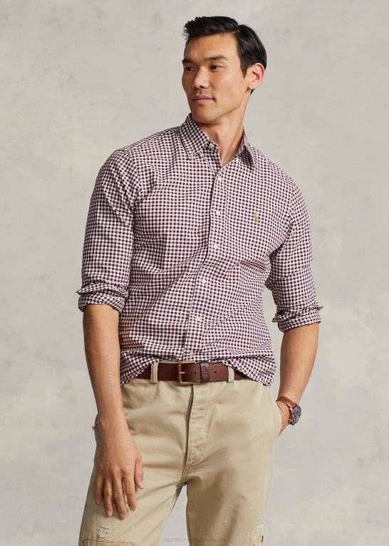 vin/hvid Mænd Ralph Lauren klassisk fit gingham oxford skjorte Z426B1112