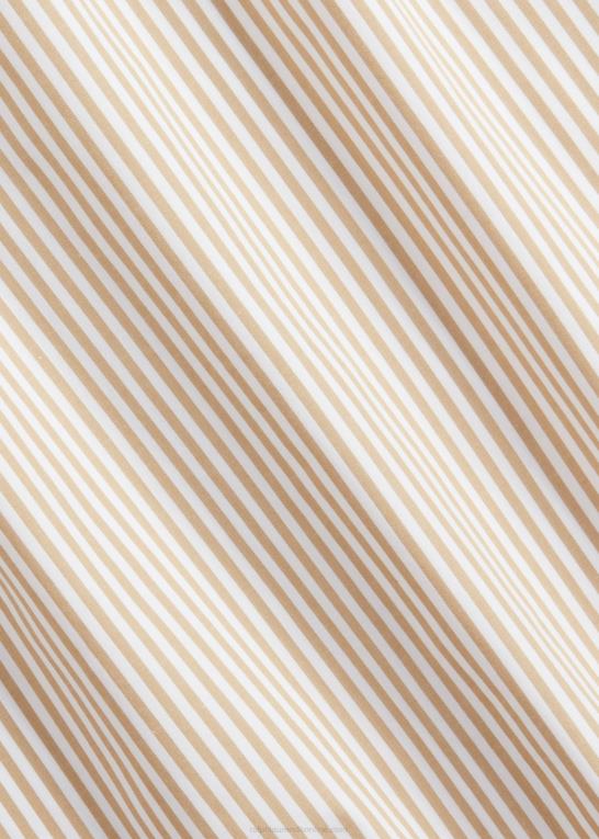 vintage kaki/hvid Mænd Ralph Lauren klassisk pasform stribet stræk poplin skjorte Z426B775