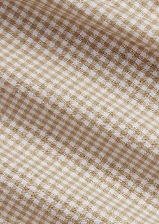 vintage kaki/hvid Mænd Ralph Lauren plaid stretch poplin skjorte Z426B1326