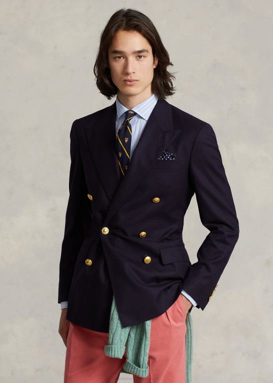 flåde Mænd Ralph Lauren den ikoniske Doekin-blazer Z426B122