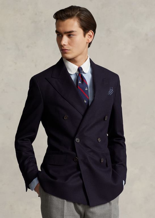 flåde Mænd Ralph Lauren den ikoniske Doekin-blazer Z426B8616