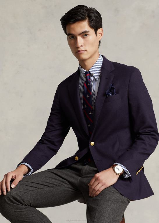 flåde Mænd Ralph Lauren den ikoniske Doekin blazer med to knapper Z426B1220
