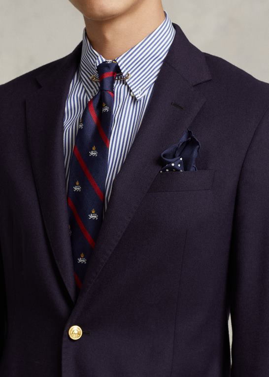 flåde Mænd Ralph Lauren den ikoniske Doekin blazer med to knapper Z426B1220