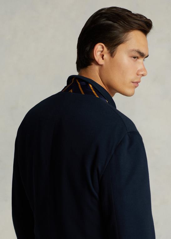 flåde Mænd Ralph Lauren polo blød strik pique blazer Z426B1154