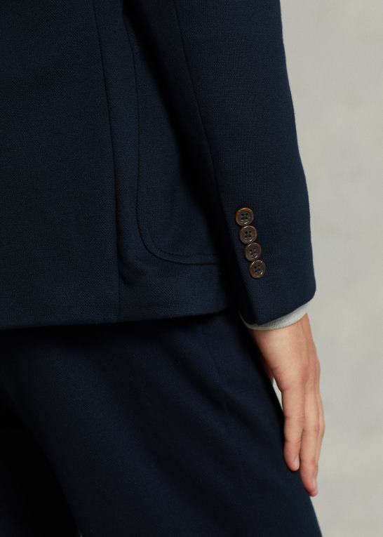 flåde Mænd Ralph Lauren polo blød strik pique blazer Z426B1154
