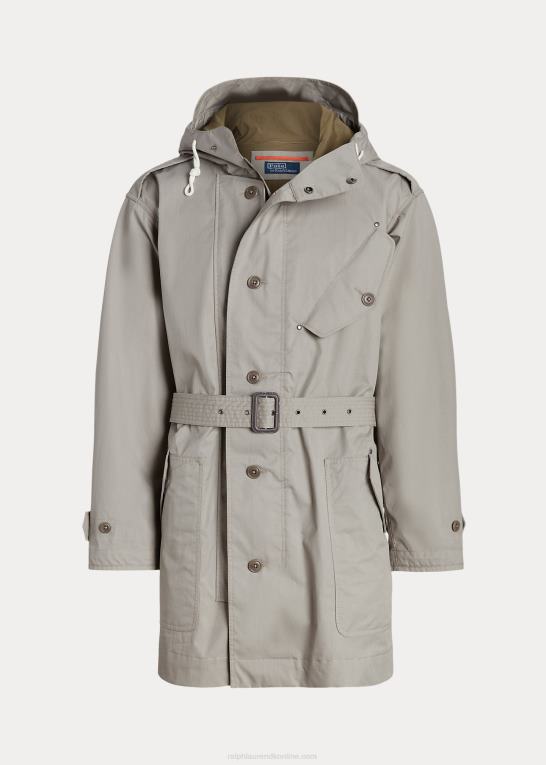 grå tåge Mænd Ralph Lauren twill parka i bomuldsblanding Z426B1114
