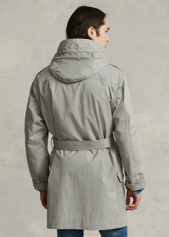 grå tåge Mænd Ralph Lauren twill parka i bomuldsblanding Z426B1114