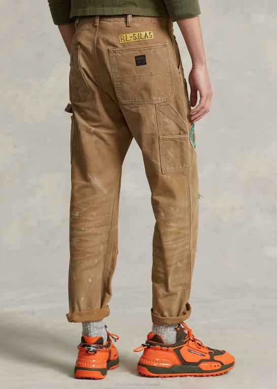 Mænd Ralph Lauren distressed canvas bukser med afslappet pasform Z426B8516