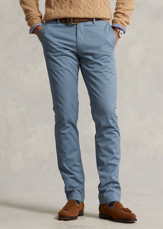 anker blå Mænd Ralph Lauren stretch slim fit chinobukser Z426B472