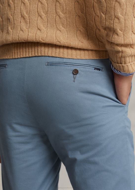 anker blå Mænd Ralph Lauren stretch slim fit chinobukser Z426B472