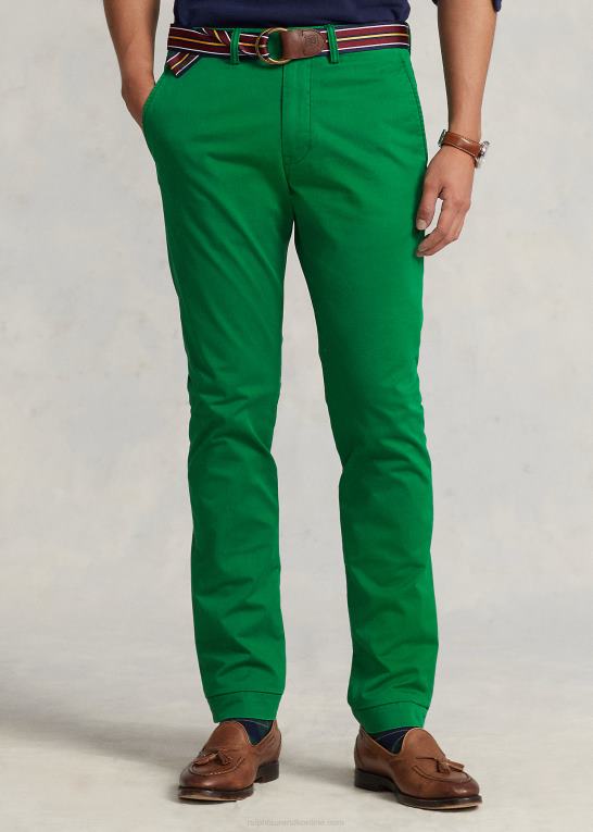 atletisk grøn Mænd Ralph Lauren vaskede stretch chinobukser alle pasform Z426B8393