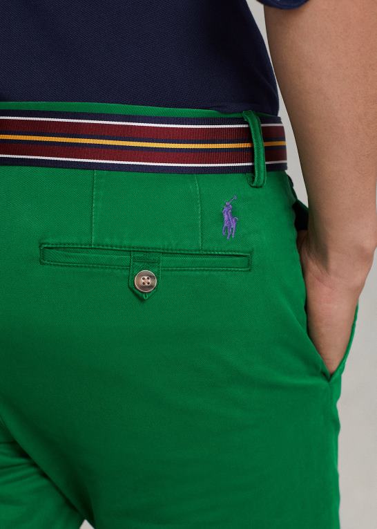 atletisk grøn Mænd Ralph Lauren vaskede stretch chinobukser alle pasform Z426B8393