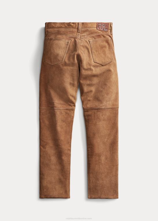 bedrøvet tan Mænd Ralph Lauren slim fit ru ruskindsbukser Z426B1796