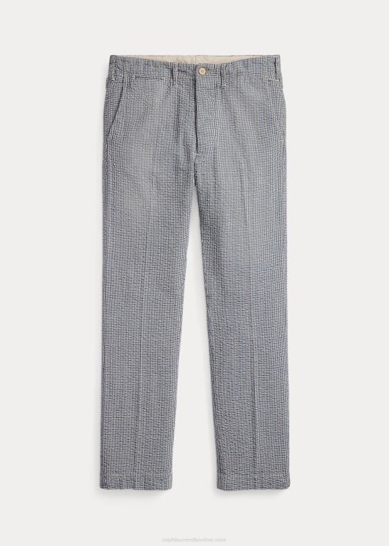 blå/creme Mænd Ralph Lauren officer seersucker pant Z426B1697