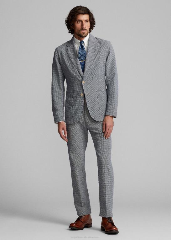 blå/creme Mænd Ralph Lauren officer seersucker pant Z426B1697