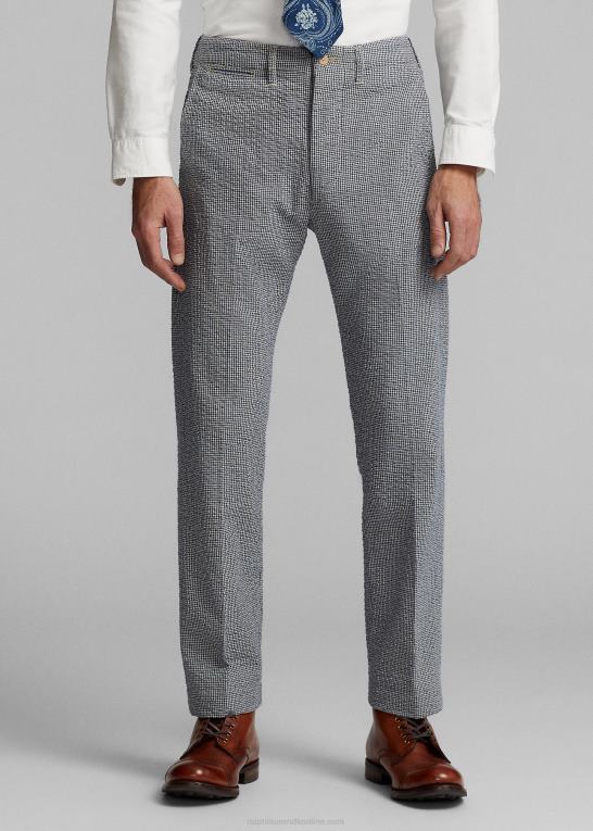 blå/creme Mænd Ralph Lauren officer seersucker pant Z426B1697
