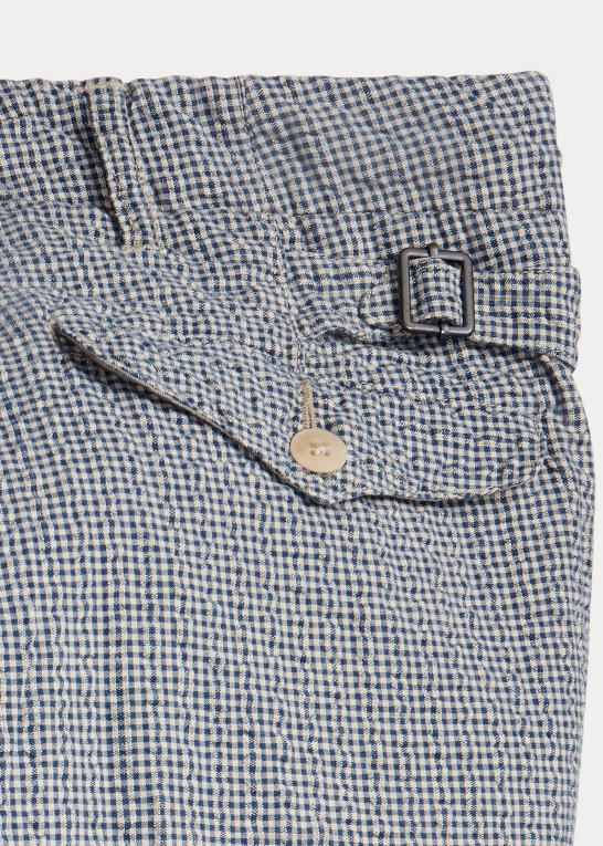blå/creme Mænd Ralph Lauren officer seersucker pant Z426B1697