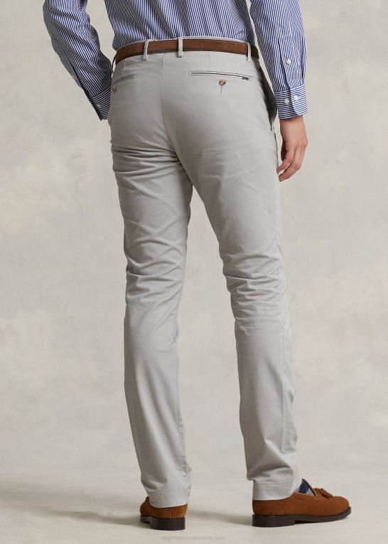 blød grå Mænd Ralph Lauren stretch slim fit chinobukser Z426B468