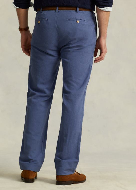 blå himmel Mænd Ralph Lauren klassisk pasform hør-bomuldsbukser Z426B1412