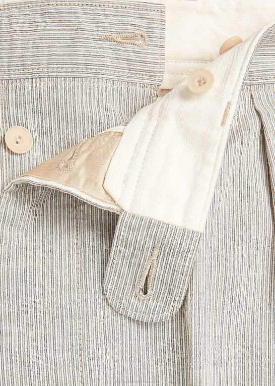 blå multi Mænd Ralph Lauren plisseret stribet dobbybukser Z426B1739
