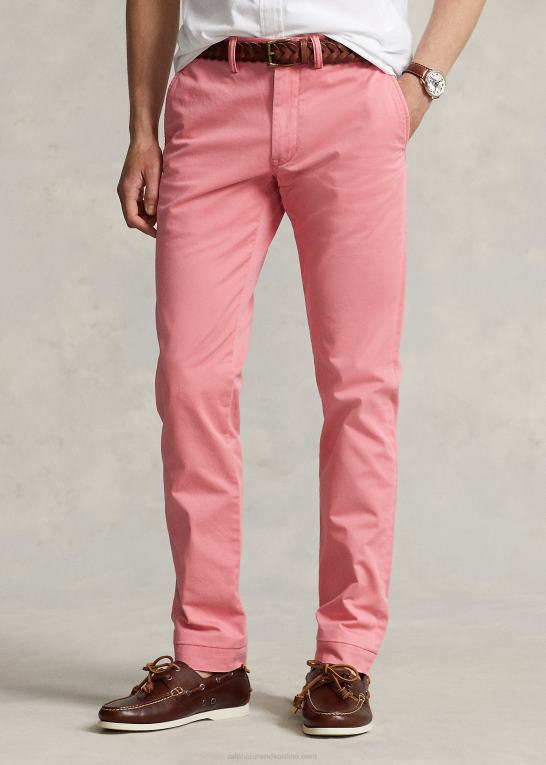 bleg rød Mænd Ralph Lauren vaskede stretch chinobukser alle pasform Z426B8390