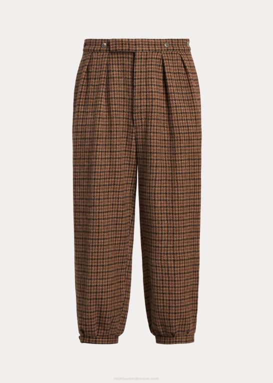brun/brun Mænd Ralph Lauren plaid uld plus bukser med to jakkesæt Z426B1290