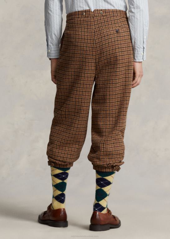 brun/brun Mænd Ralph Lauren plaid uld plus bukser med to jakkesæt Z426B1290