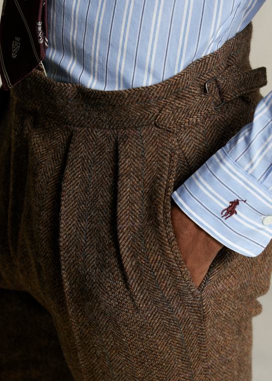 brun/lysebrun Mænd Ralph Lauren morehouse-kollektionen tweedbukser Z426B1251