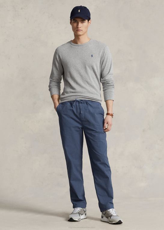 clancy blå Mænd Ralph Lauren afslappet pasform stretch poplin bukser Z426B791