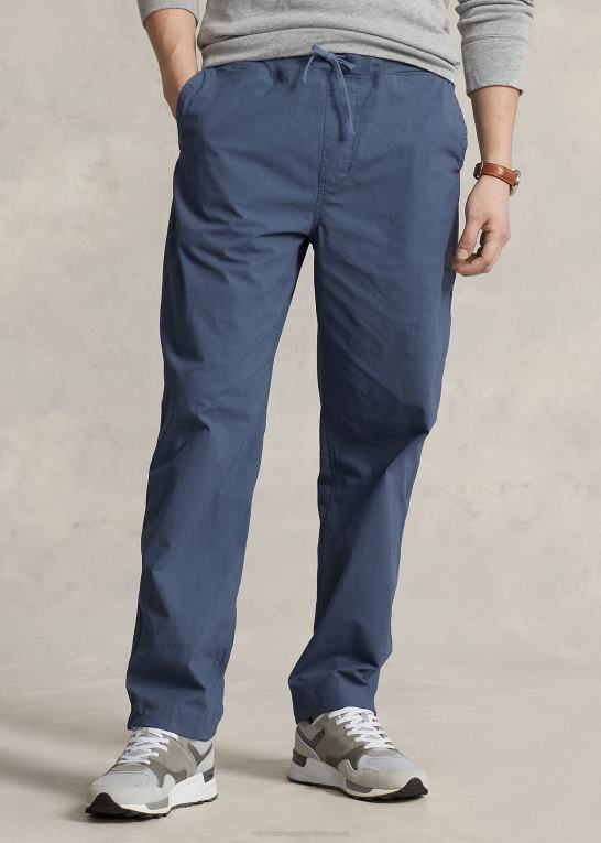 clancy blå Mænd Ralph Lauren afslappet pasform stretch poplin bukser Z426B791